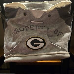 NFL Gray and Black Green Bay Packers Hoodie Bag